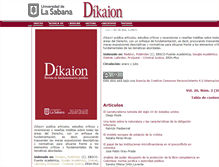 Tablet Screenshot of dikaion.unisabana.edu.co